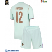 Fotballdrakt Barn Frankrike Bradley Barcola #12 Bortedraktsett VM 2026 Kortermet (+ Korte bukser)